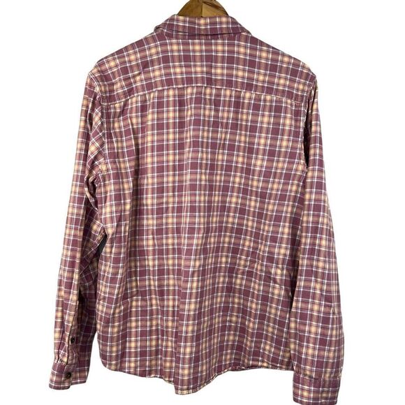Patagonia Rose Mauve Pink Organic Cotton Plaid Flannel Shirt Size L Large - Picture 10 of 13